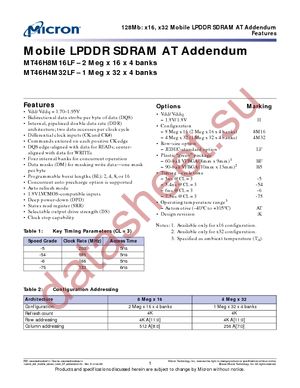 MT46H8M16LFBF-6 AT:K TR datasheet  